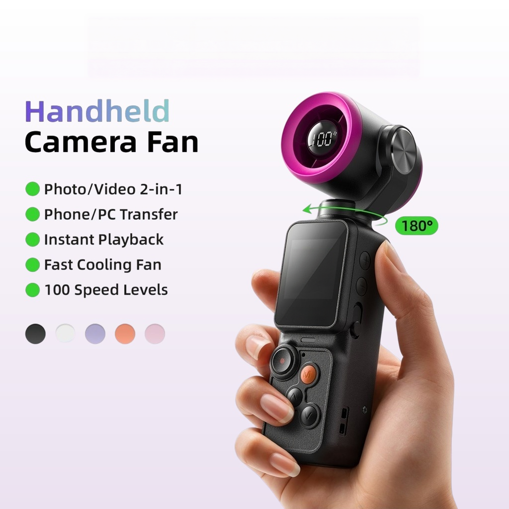 Camera Handheld Fan — White