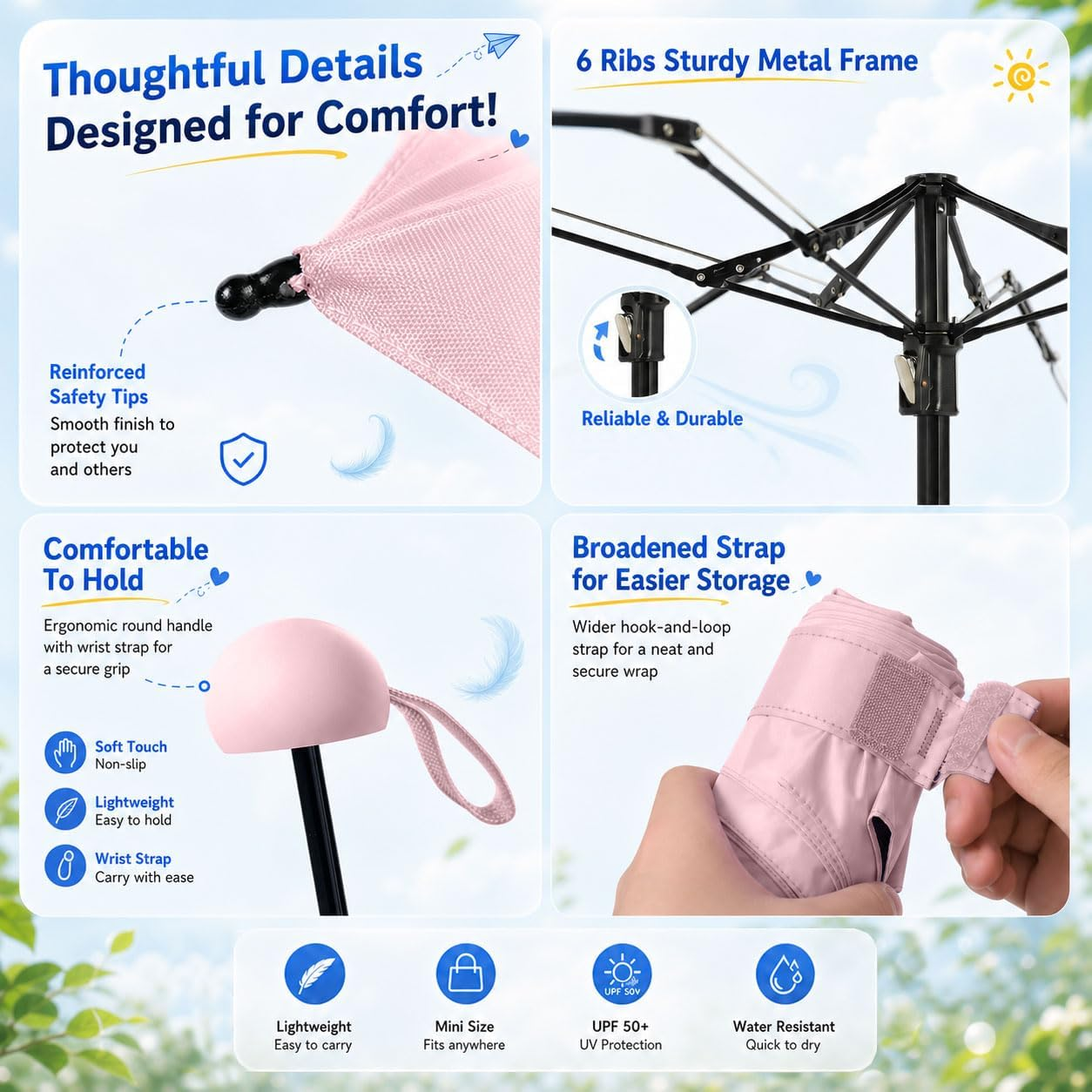 BAODINI capsule umbrella-Pink