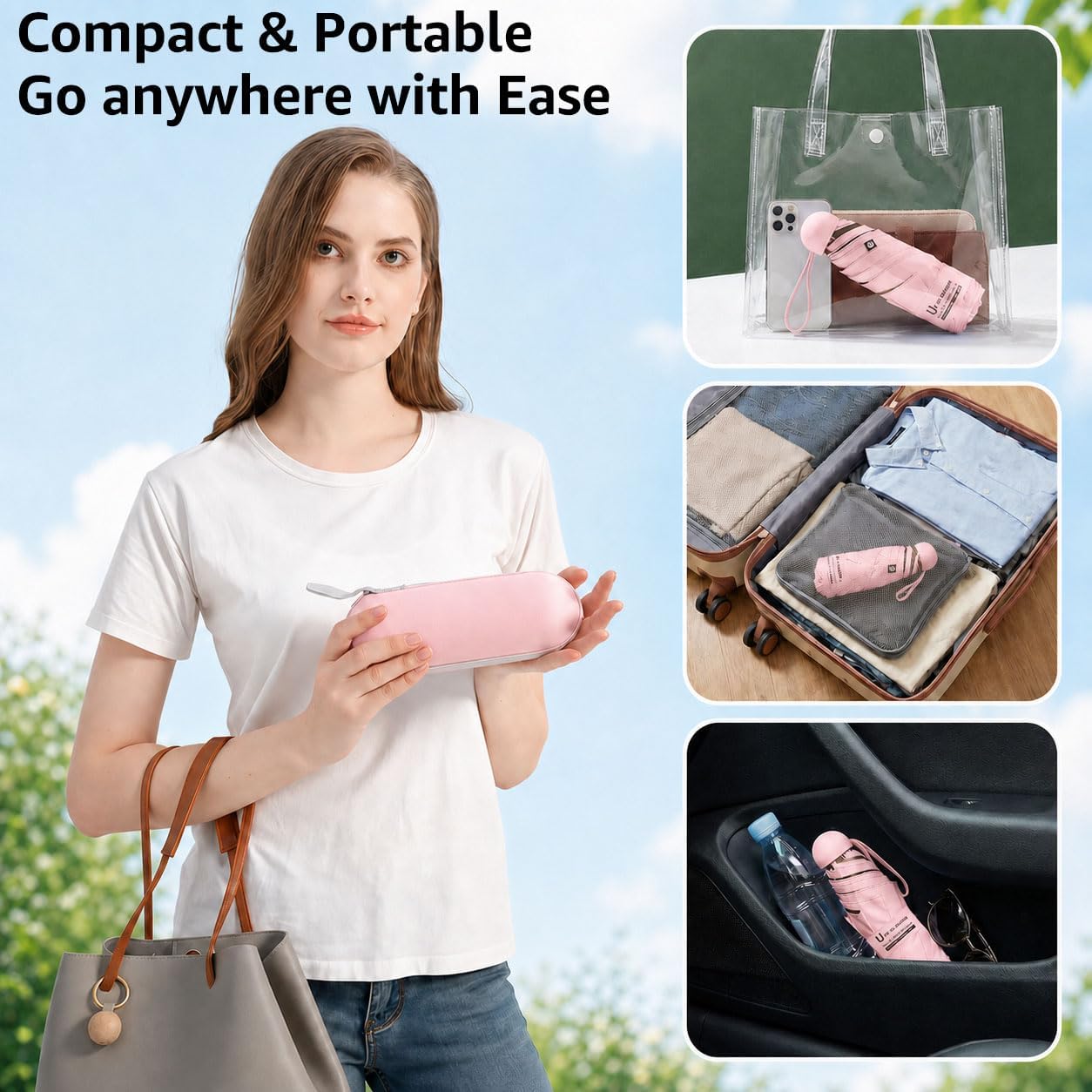 BAODINI capsule umbrella-Pink