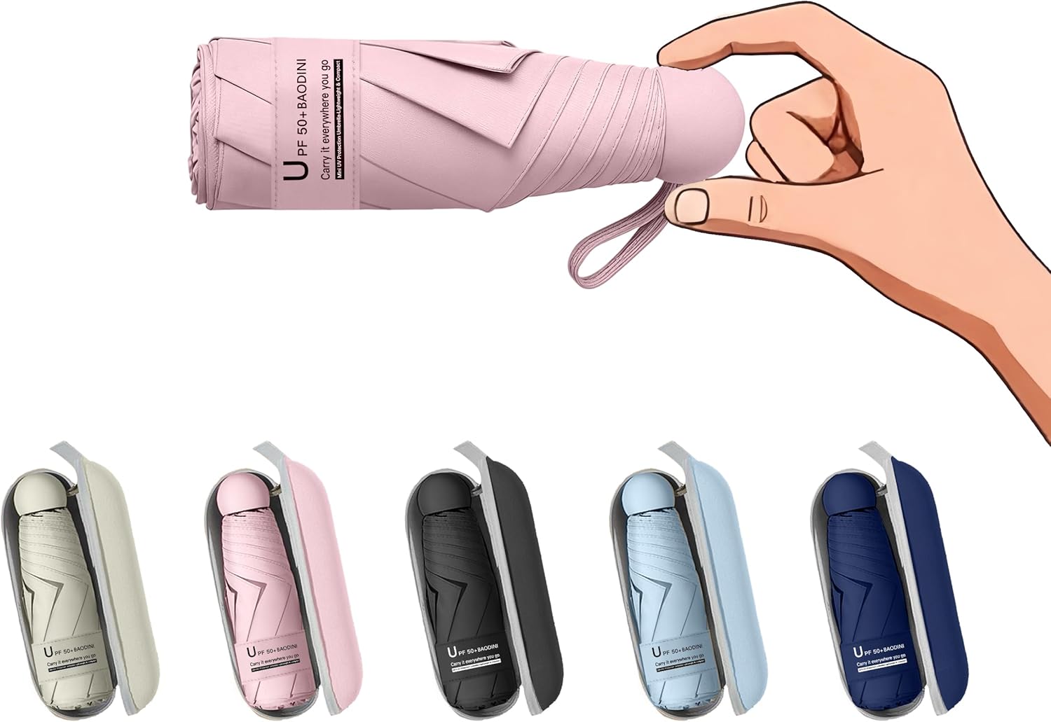 BAODINI capsule umbrella-Pink