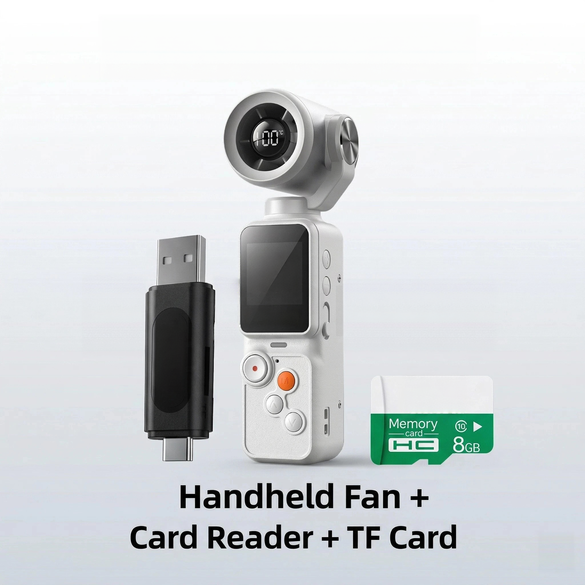 Camera Handheld Fan — White