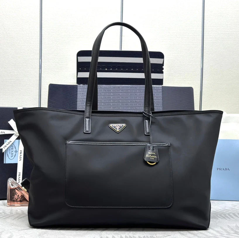 Prada  CLASSIC TOTE BAG 43 IN BLACK RE-NYLON FABRIC