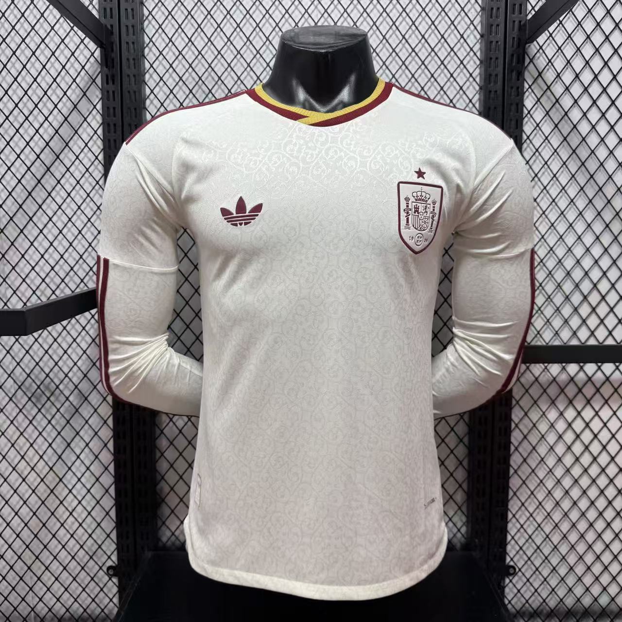 Player Version 2026 World Cup Spain Away Jersey Long Sleeves S-3XL