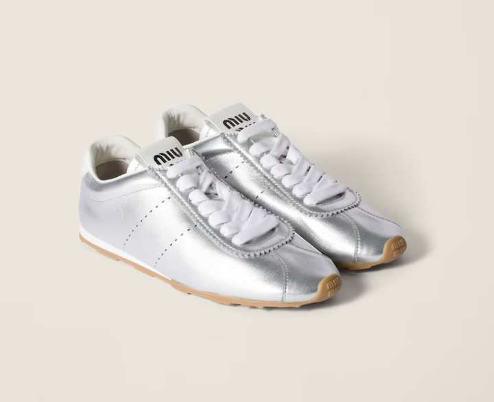 Miu Miu Plume Leather Sneaker