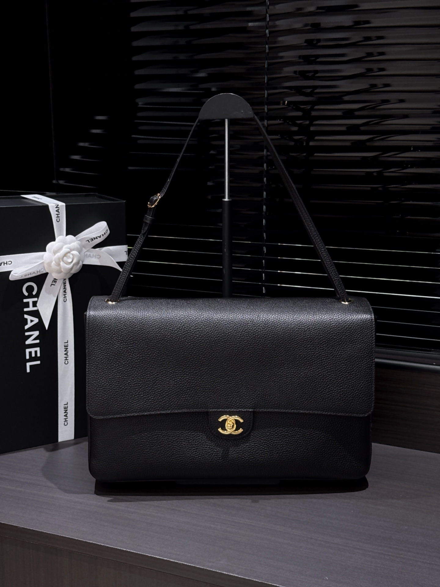 CHANEL 2026 Maxi Flap bag 38cm in Black AS6233