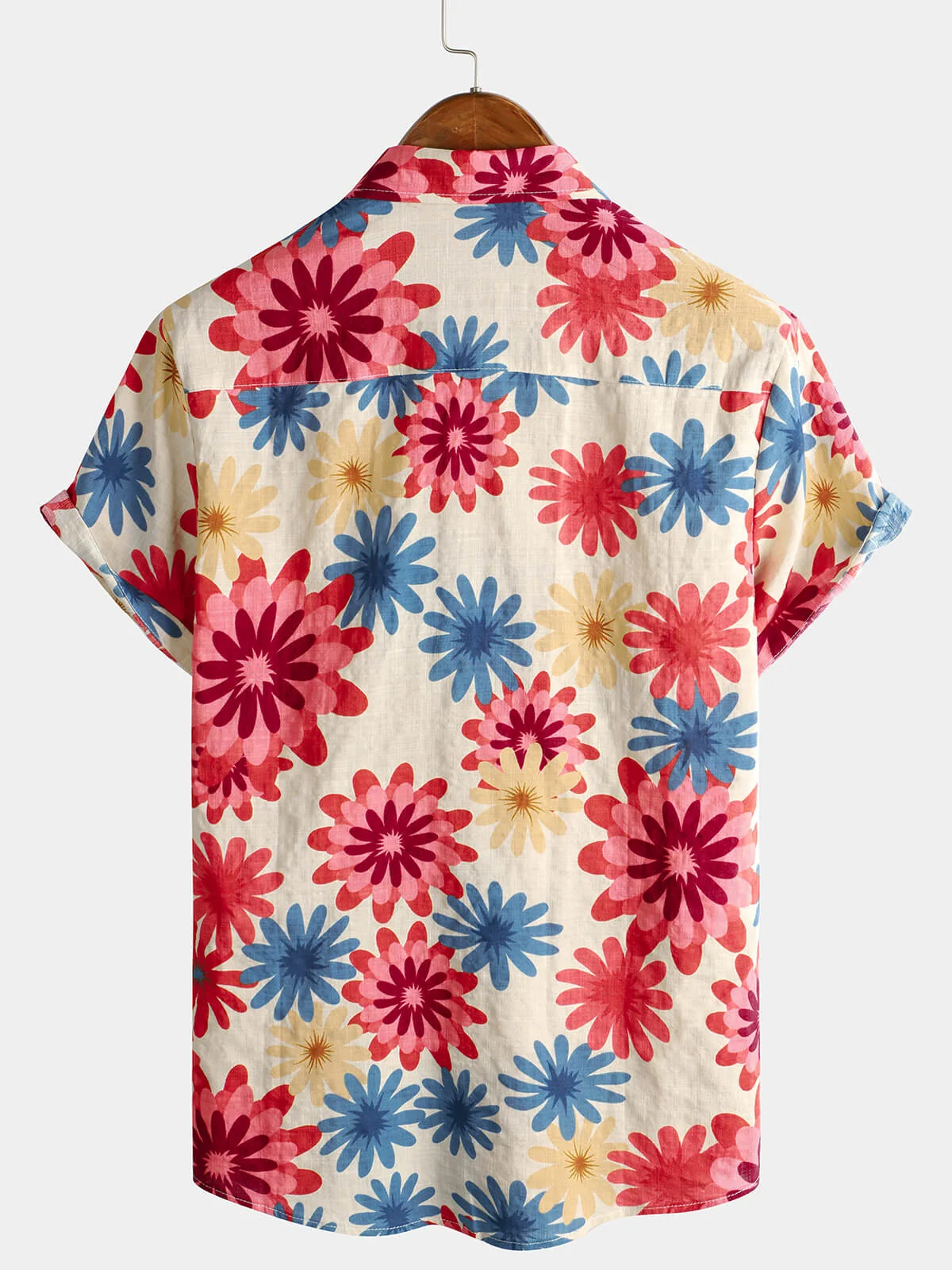 Men's Hawaiian Button-Up Short Sleeve Shirt