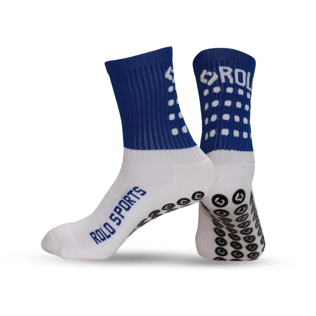 Gotojerseys Blue & White Grip Soccer Socks