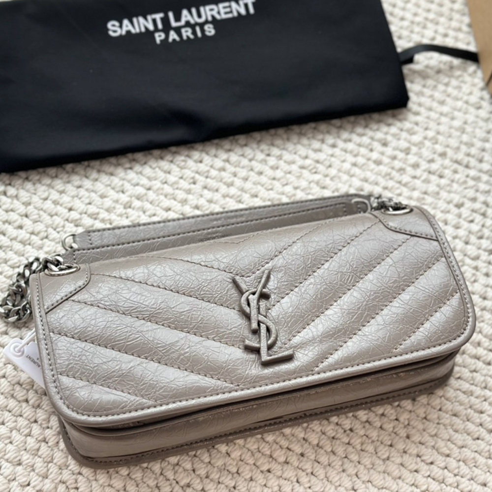 Saint Laurent YSL  Leather Chain Shoulder Bag Crossbody Bag