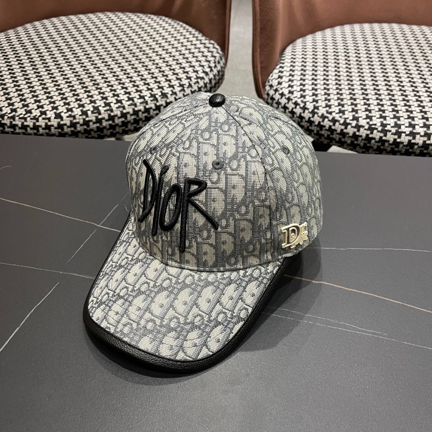 Dior Oblique Jacquard Canvas Embroidered Logo Baseball Cap Hat - KAIROO
