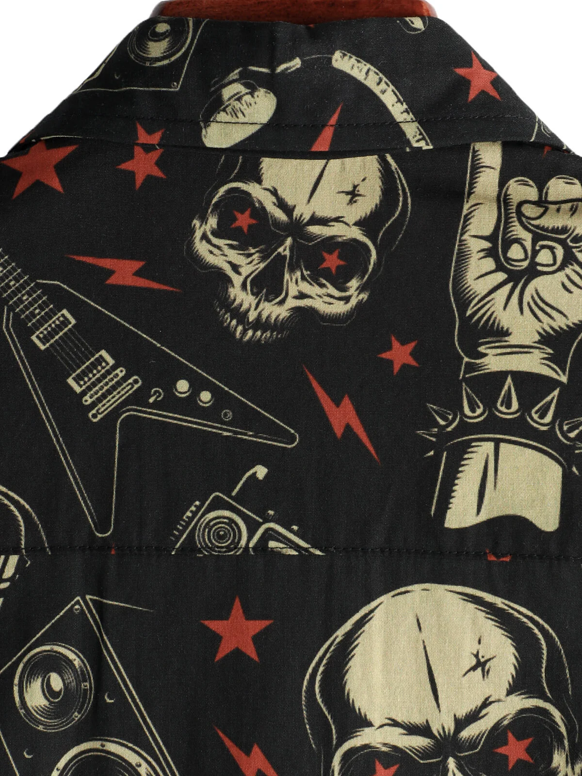 Men's Skull Music Punk Rock and Roll Hawaiian Shirt