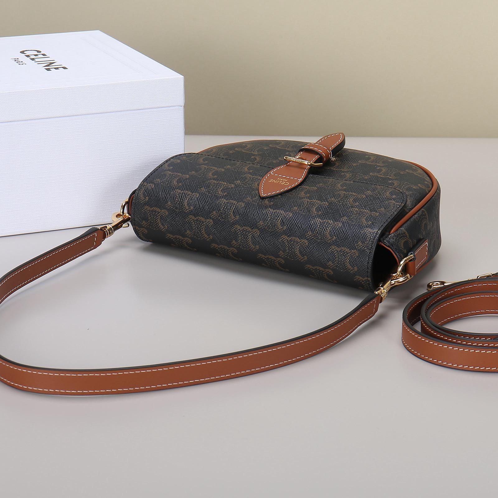 CELINE Folco Arc de Triomphe Monogram saddle bag