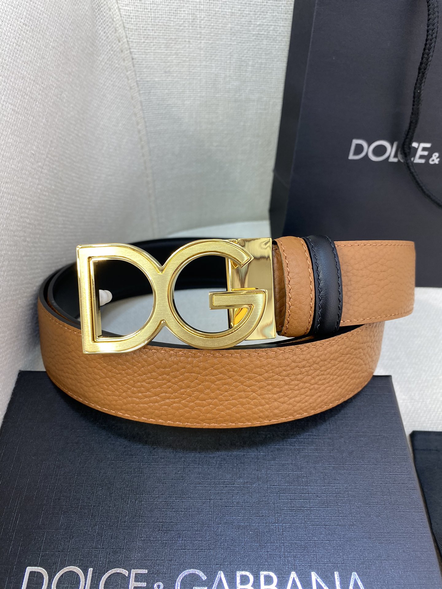 D&G Luxury DG Buckle leather Belt 3.5cm