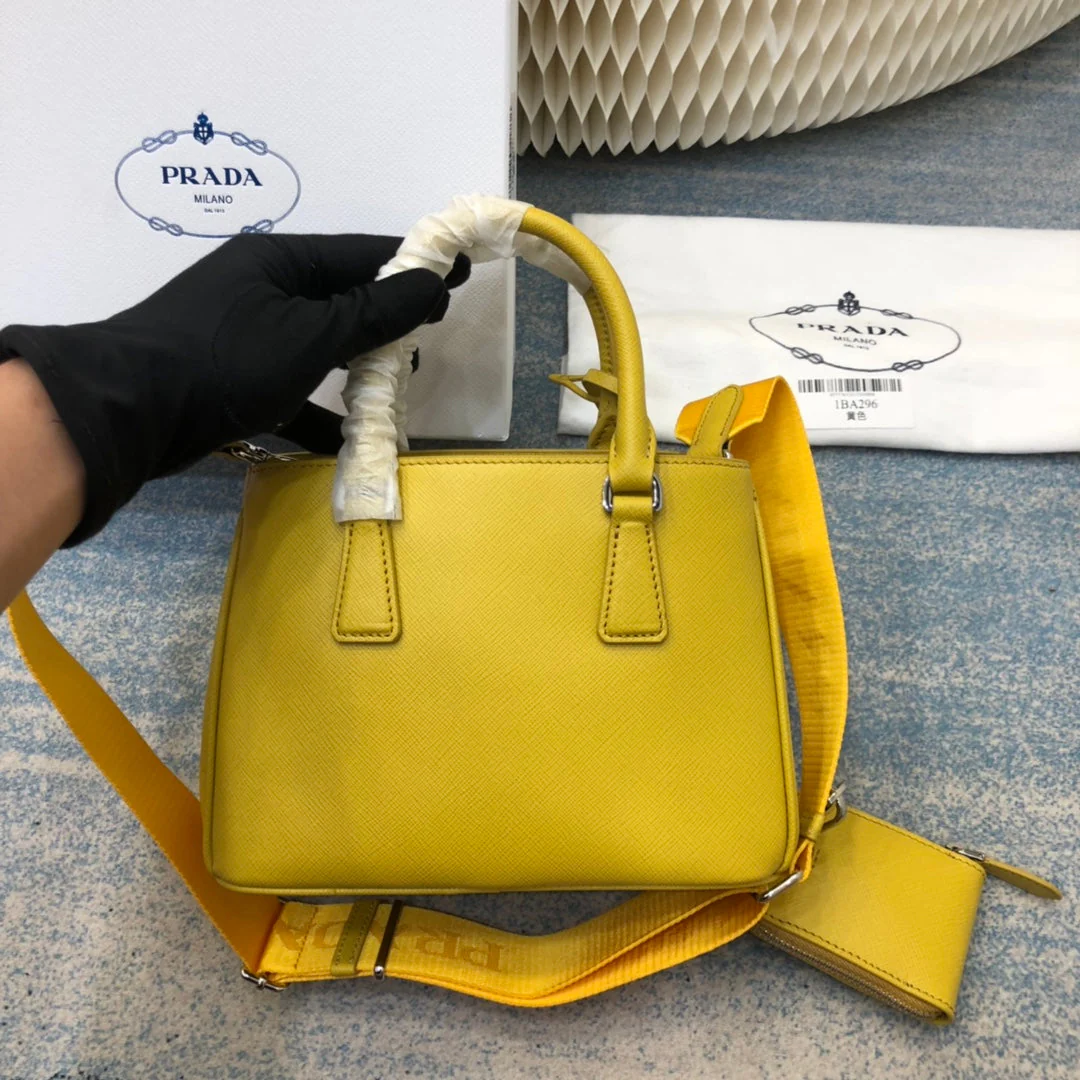 Prada MINI 23 BAG IN SUNNY YELLOW SAFFIANO LEATHER
