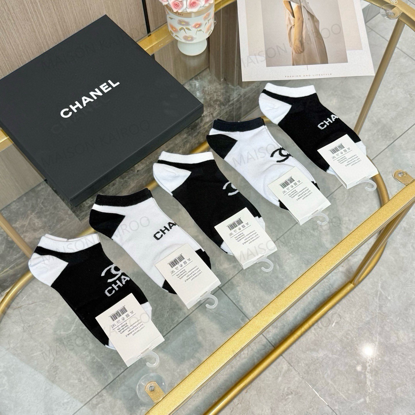 Chanel Socks 5-Pack - KAIROO
