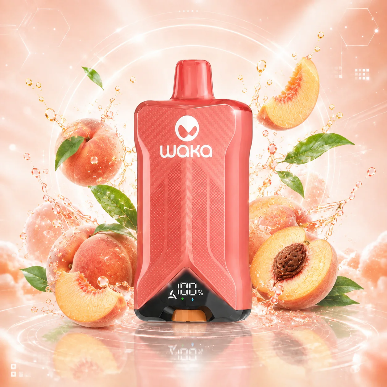 WAKA VOJO 60K Disposable Vape – Peach Ice - Vaba Vape-Shop
