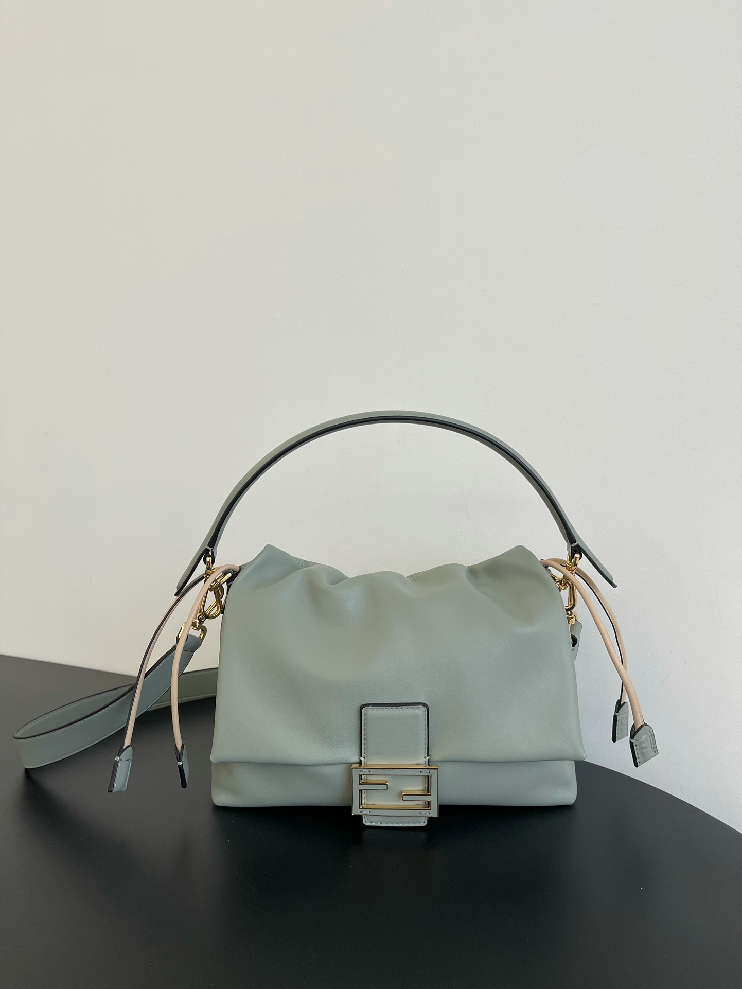Fendi Medium Baguette Soft Bag in Nappa leather-Light green