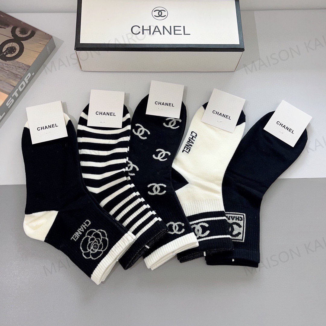 Chanel Socks 5-Pack - KAIROO