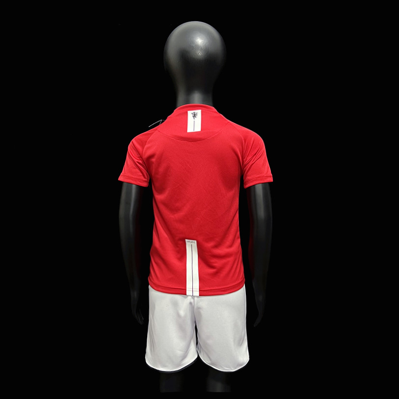 Kids Retro Manchester United 2007/08 Home Red
