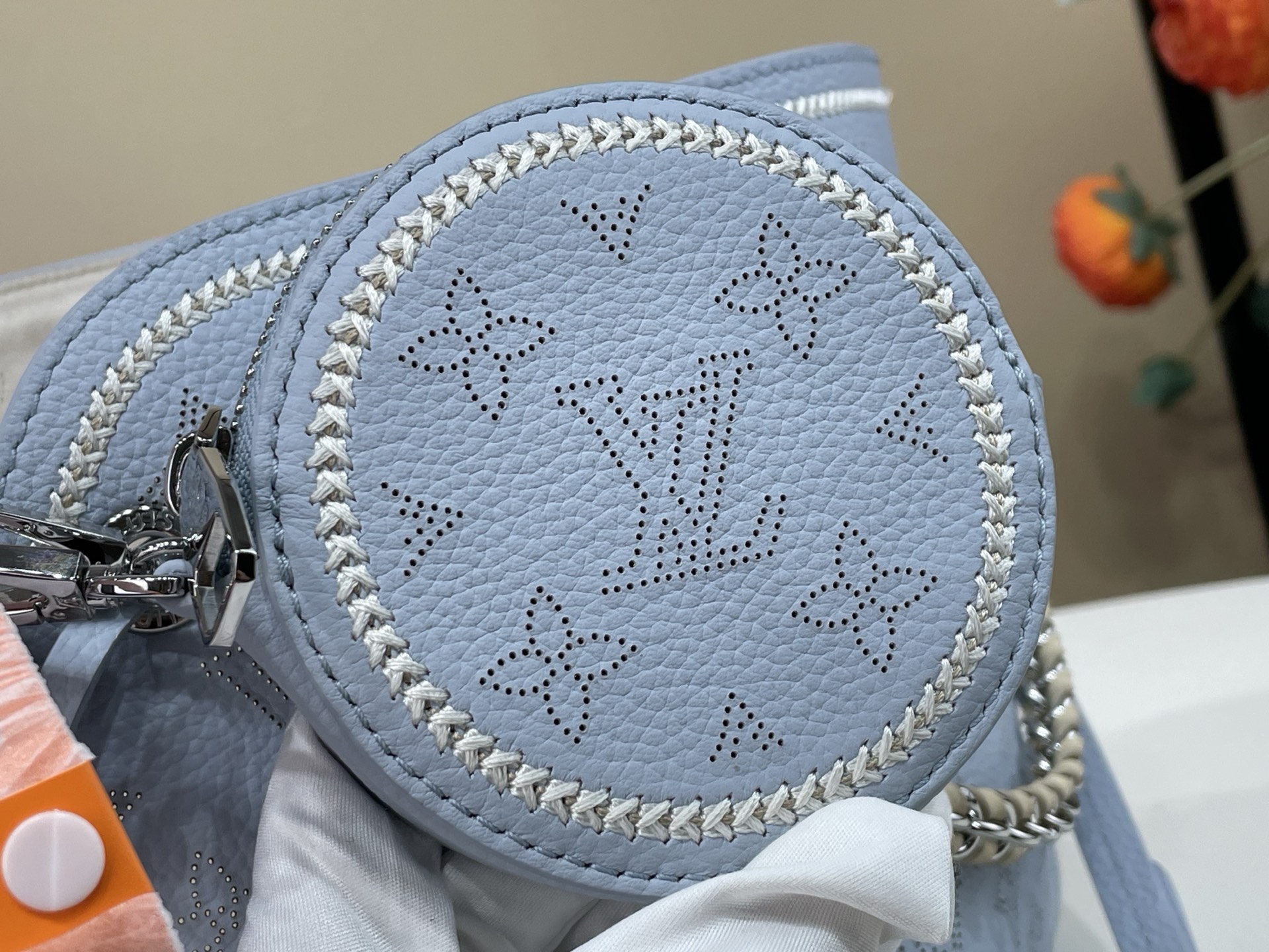 Louis Vuitton Bella Bucket Handbag Light Blue M57068 28885