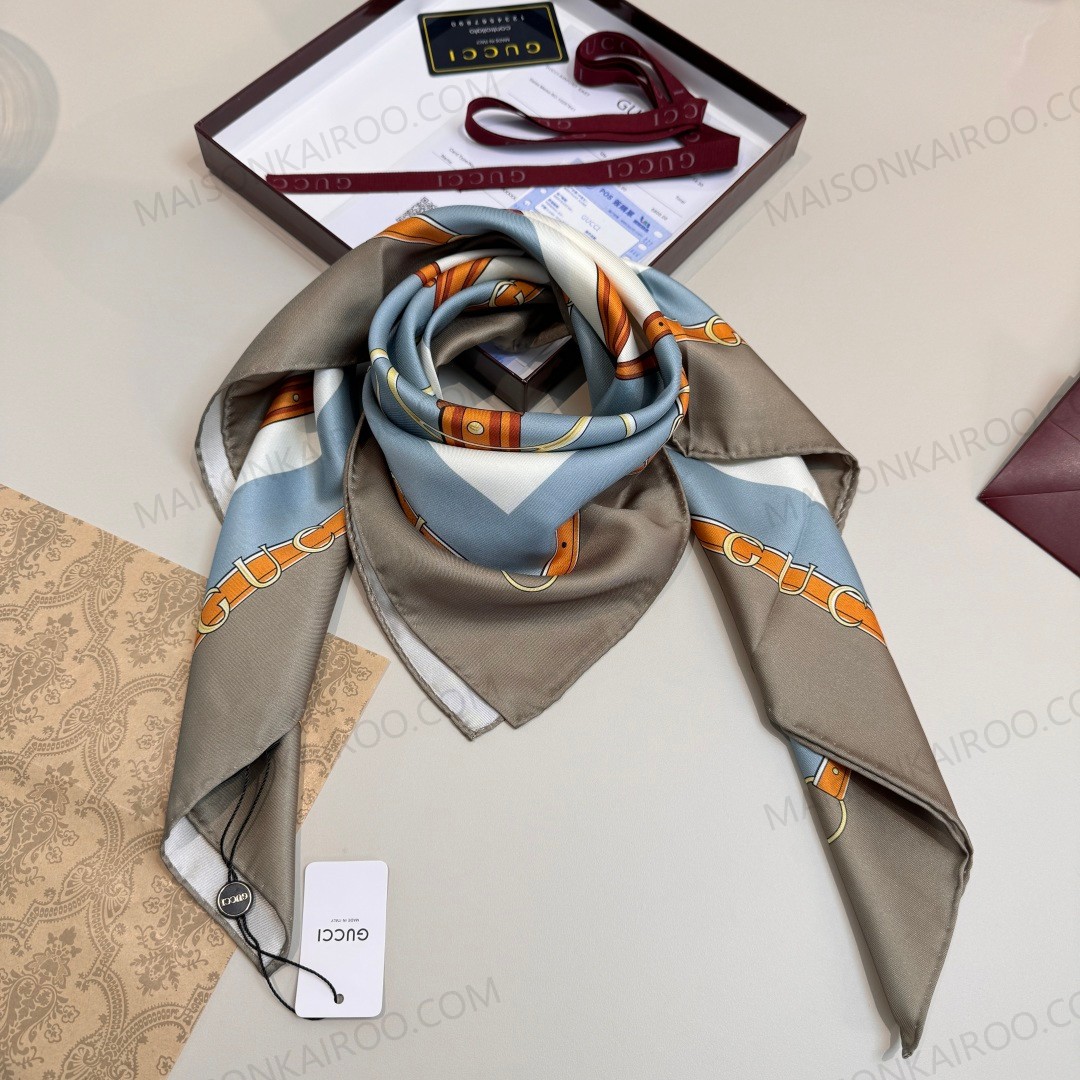 Gucci Equestrian Belt 90 Silk Scarf - KAIROO