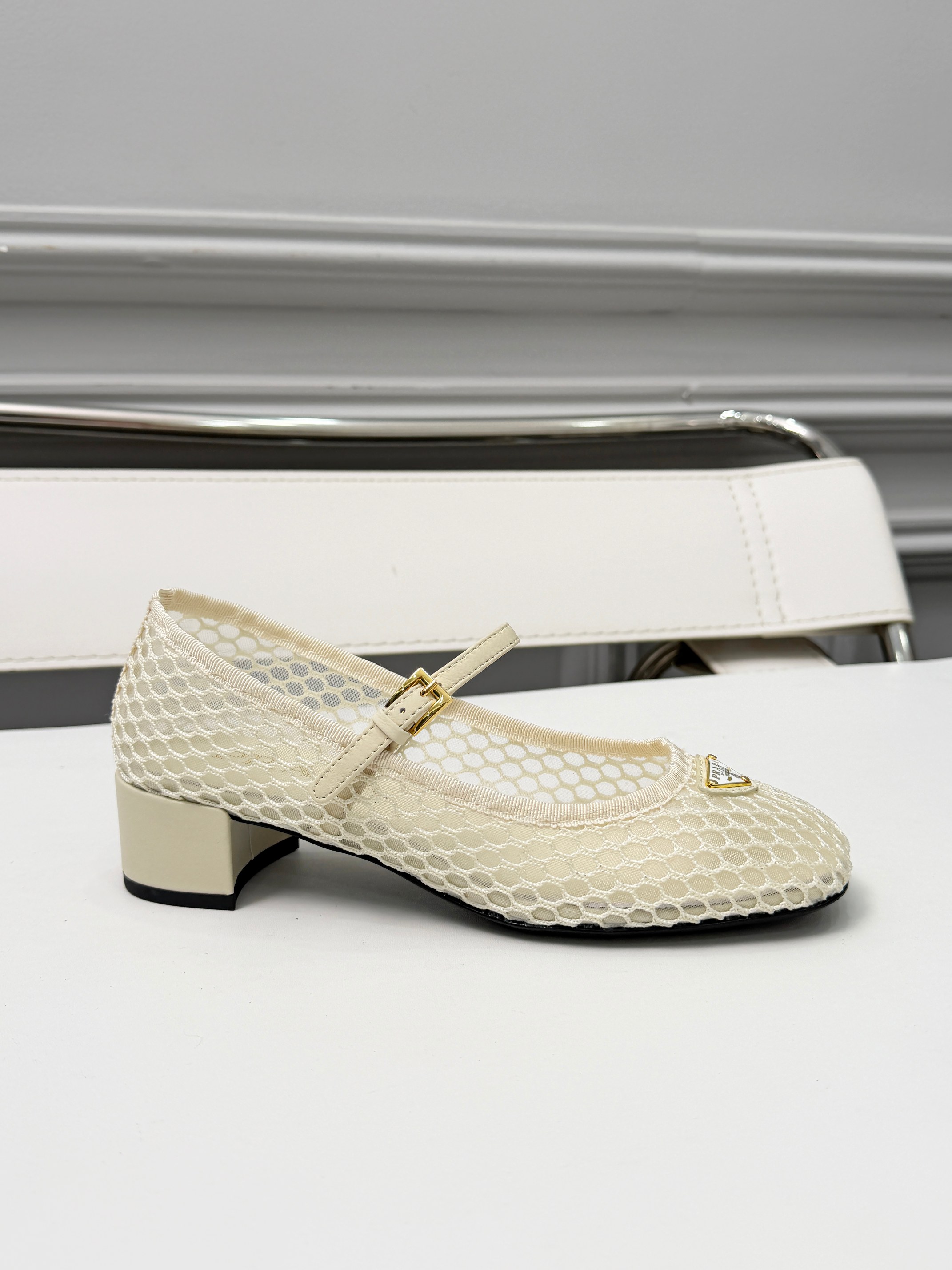 Prada Low heel mesh fabric ballerinas