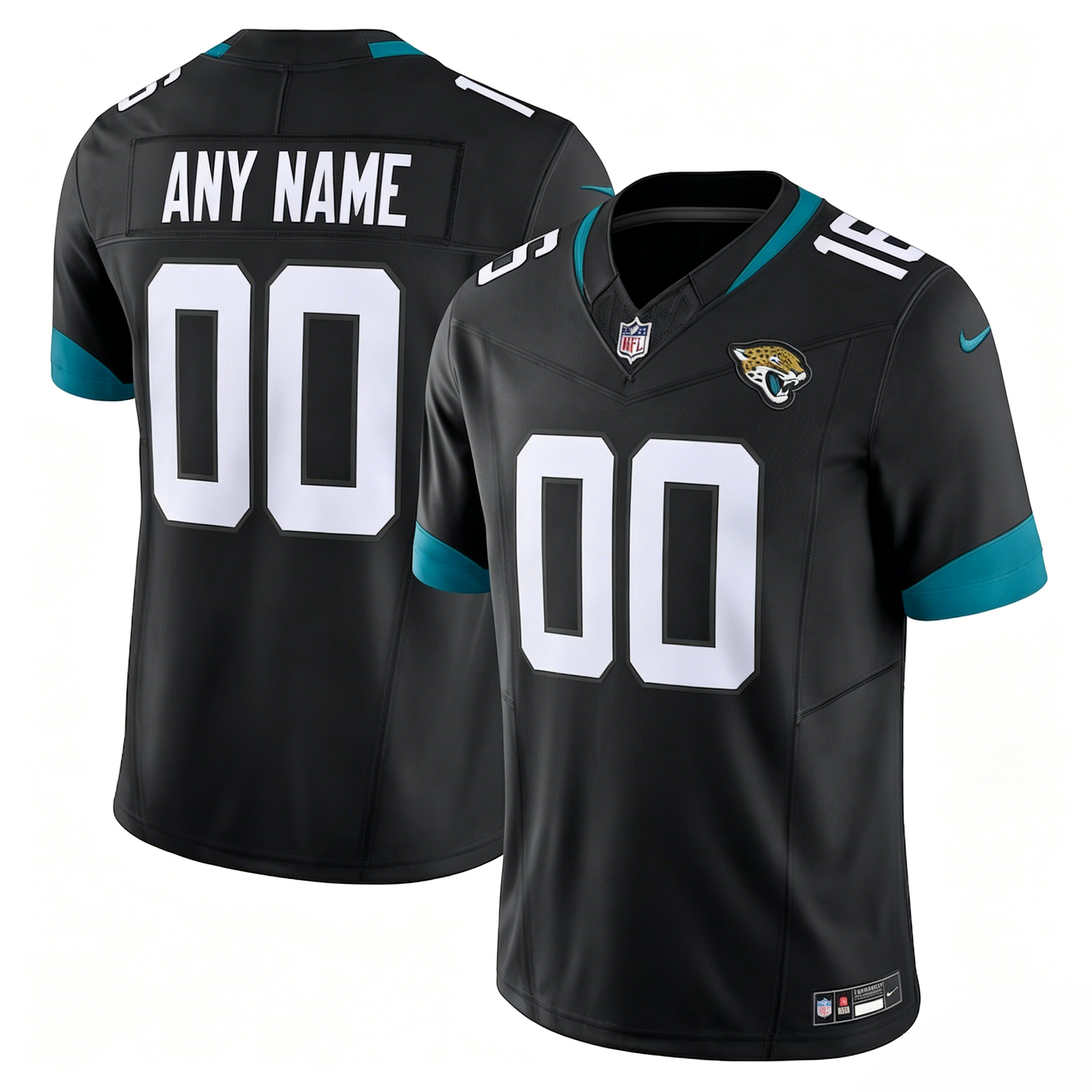 Customized Nike Jacksonville Jaguars Football Jersey White Black Vapor F.U.S.E. Limited Jersey