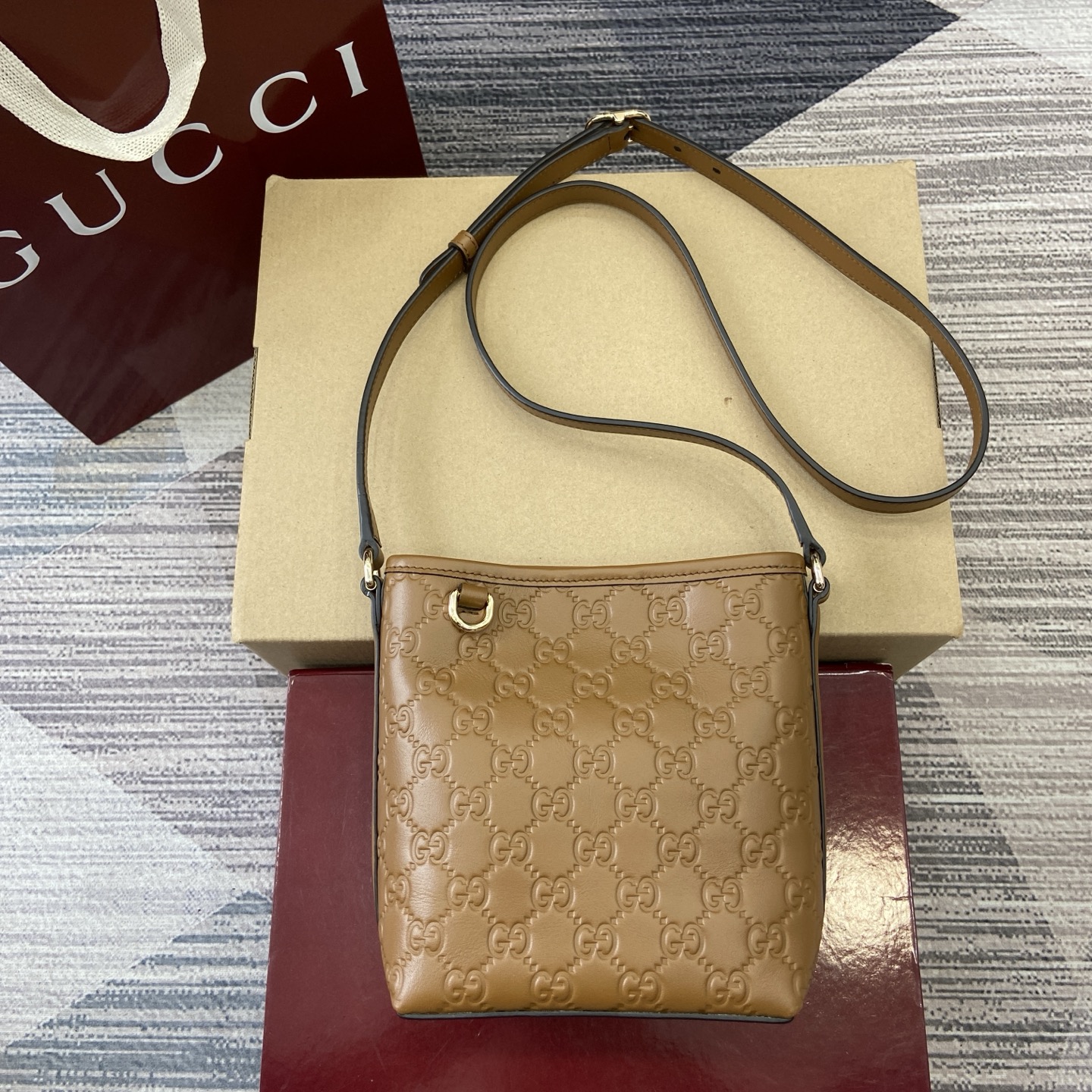 Gucci Bags GG Emblem GG Embossed Leather 847090