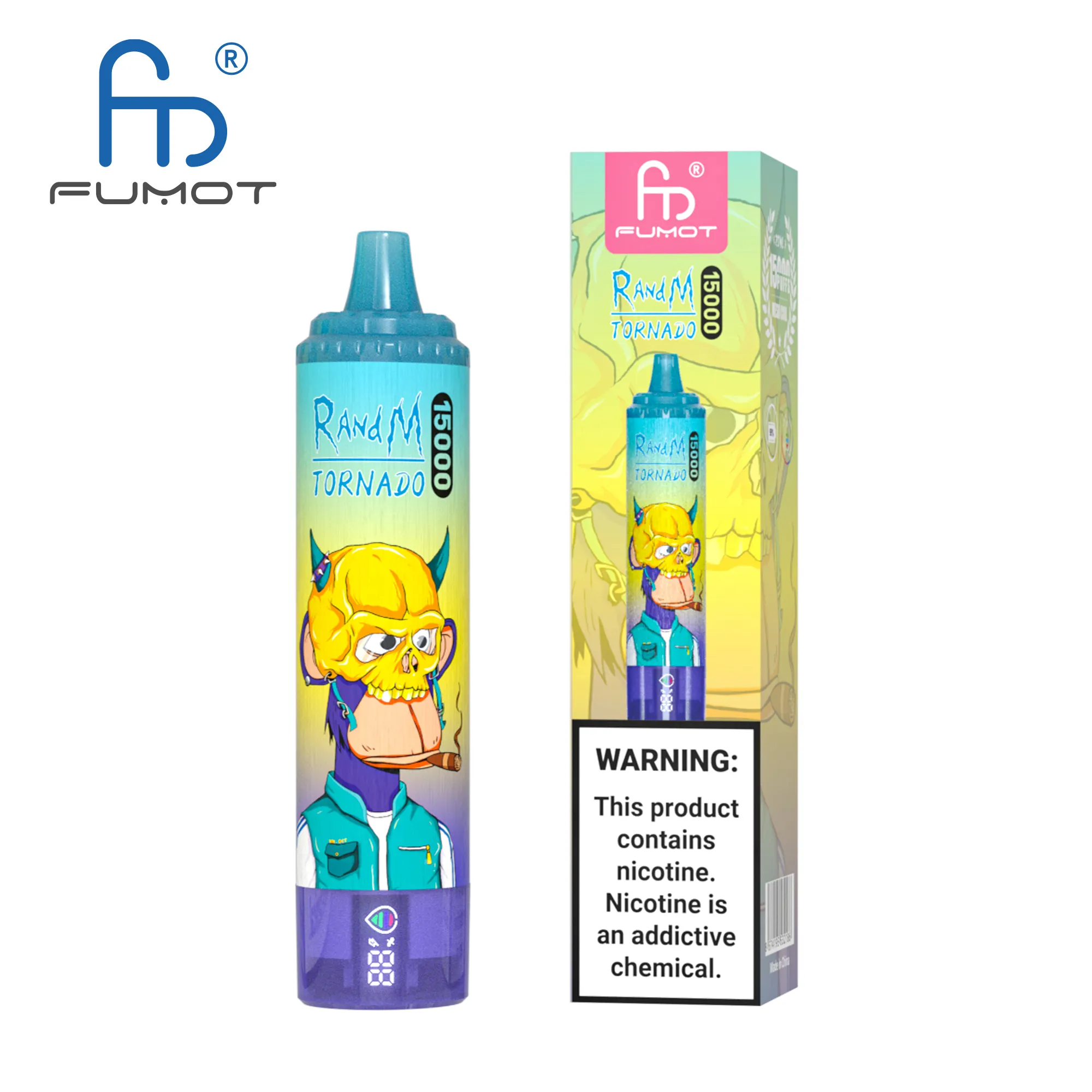 FUMOT Tornado 15K Rechargeable Disposable Vape – Grape Ice - Vaba Vape-Shop