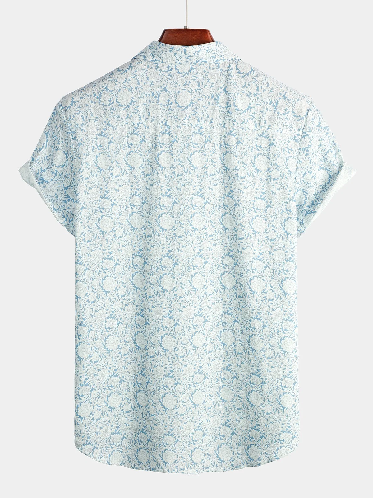 Men's Floral Print Cotton Shirt
