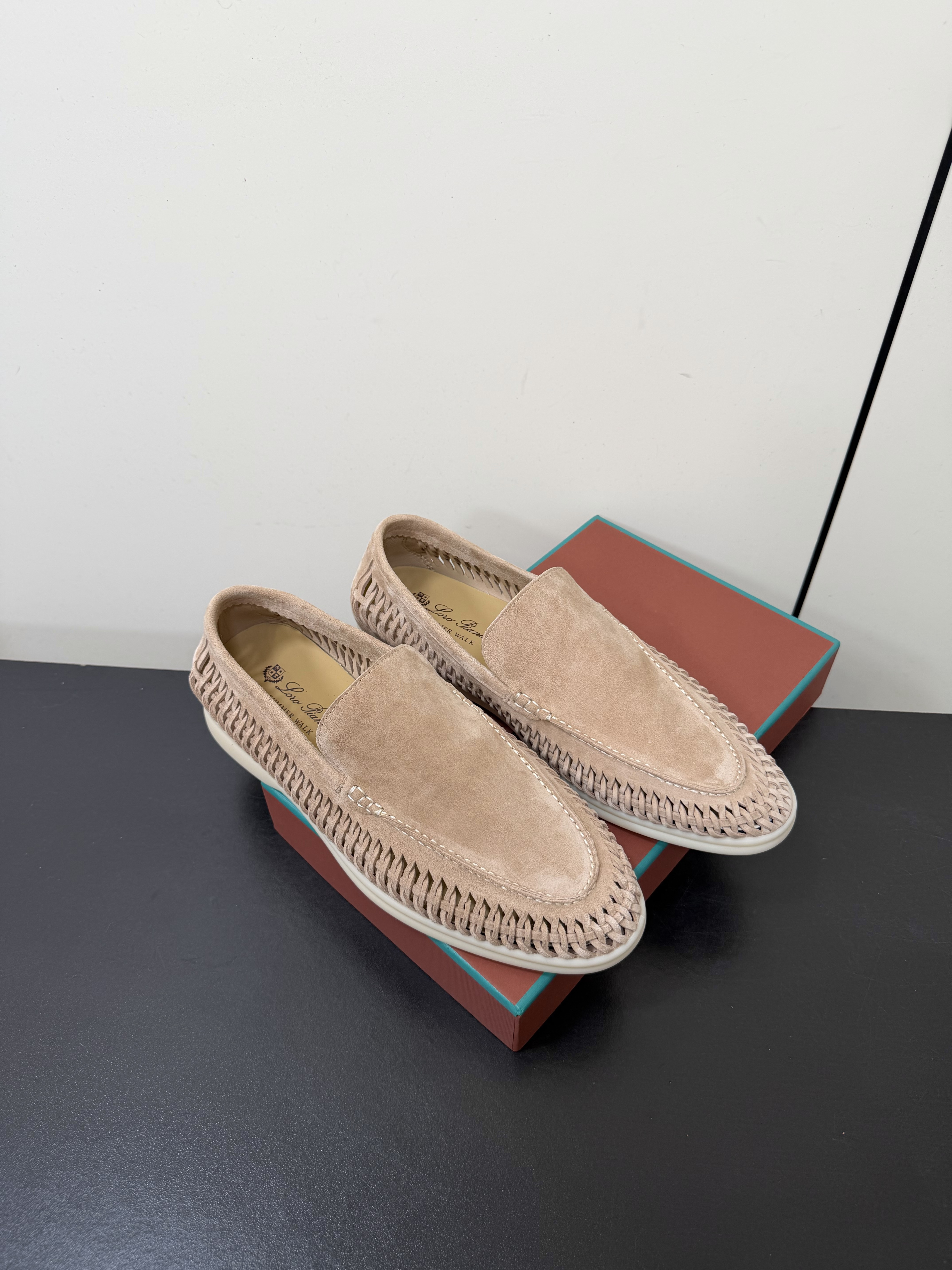 Loro Piana  Unisex Woven Suede Loafer