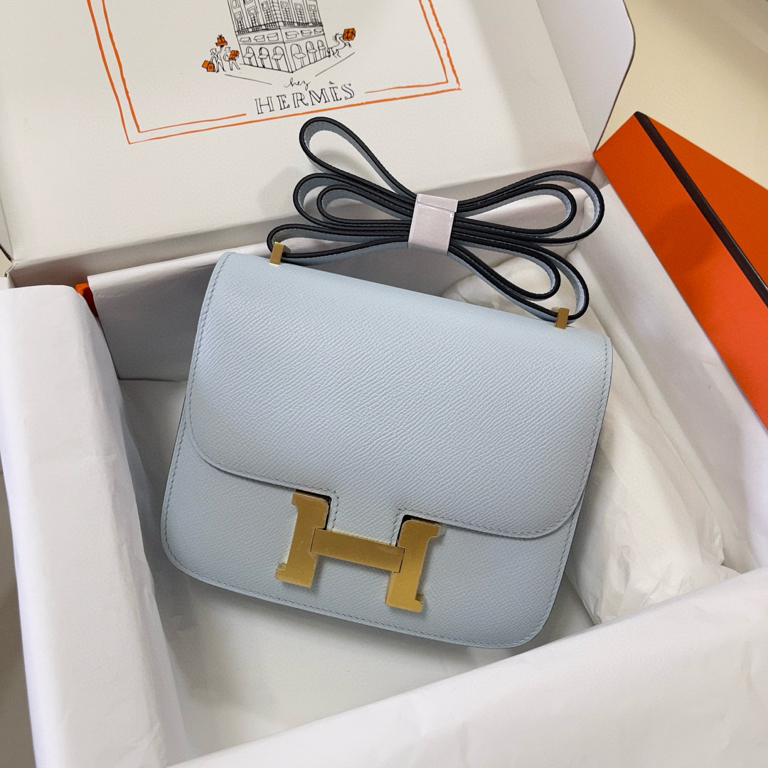 Hermes Blue pale Epsom Constance 18