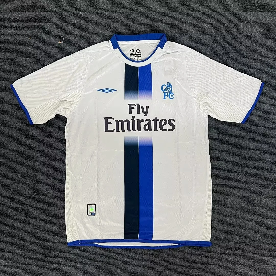 2003/05 Retro Chelsea Away White Fans Soccer Jersey 1:1 Thai Quality