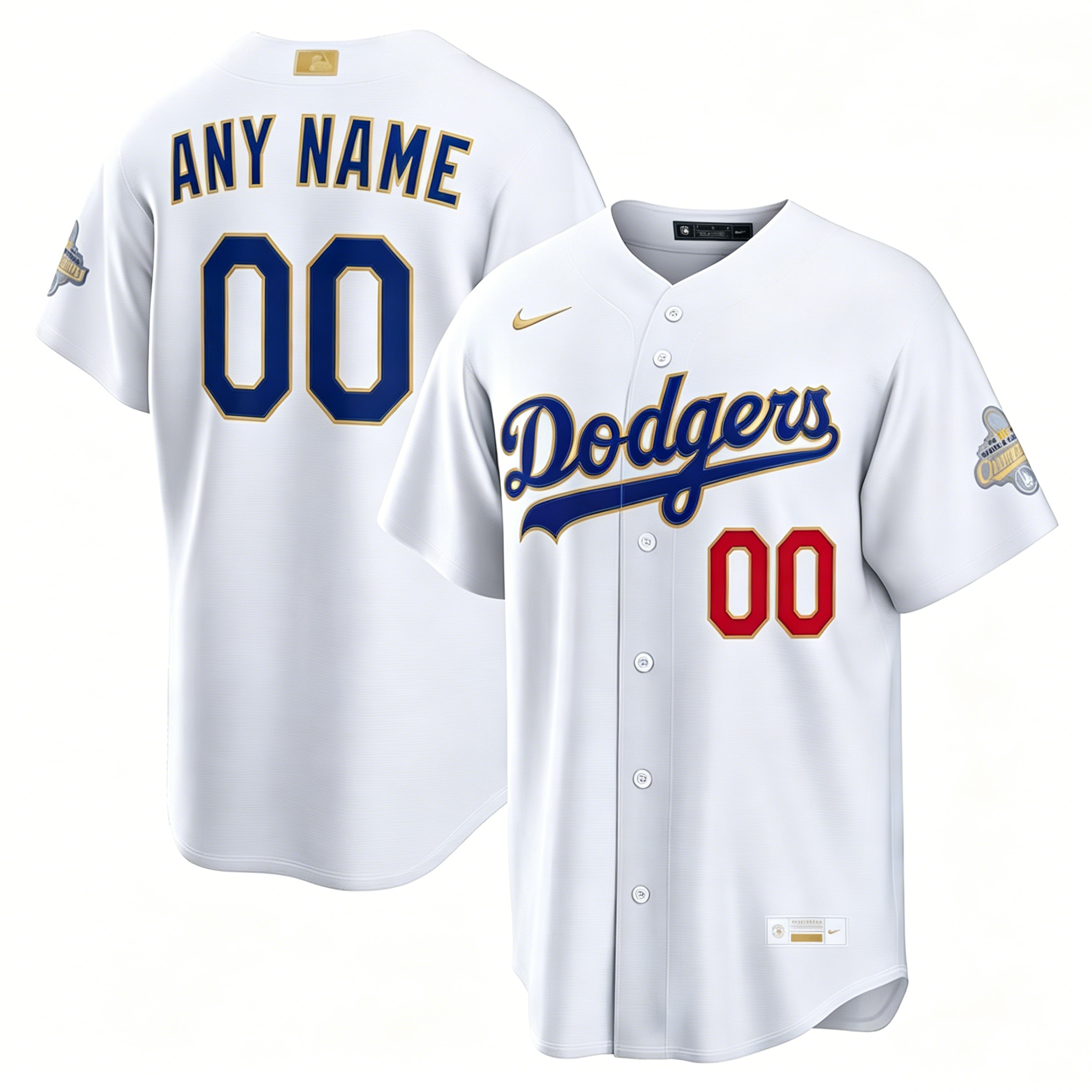 Los Angeles Dodgers baseball jersey Nike White and Blue 2026 Gold Series Home and Away jerseys