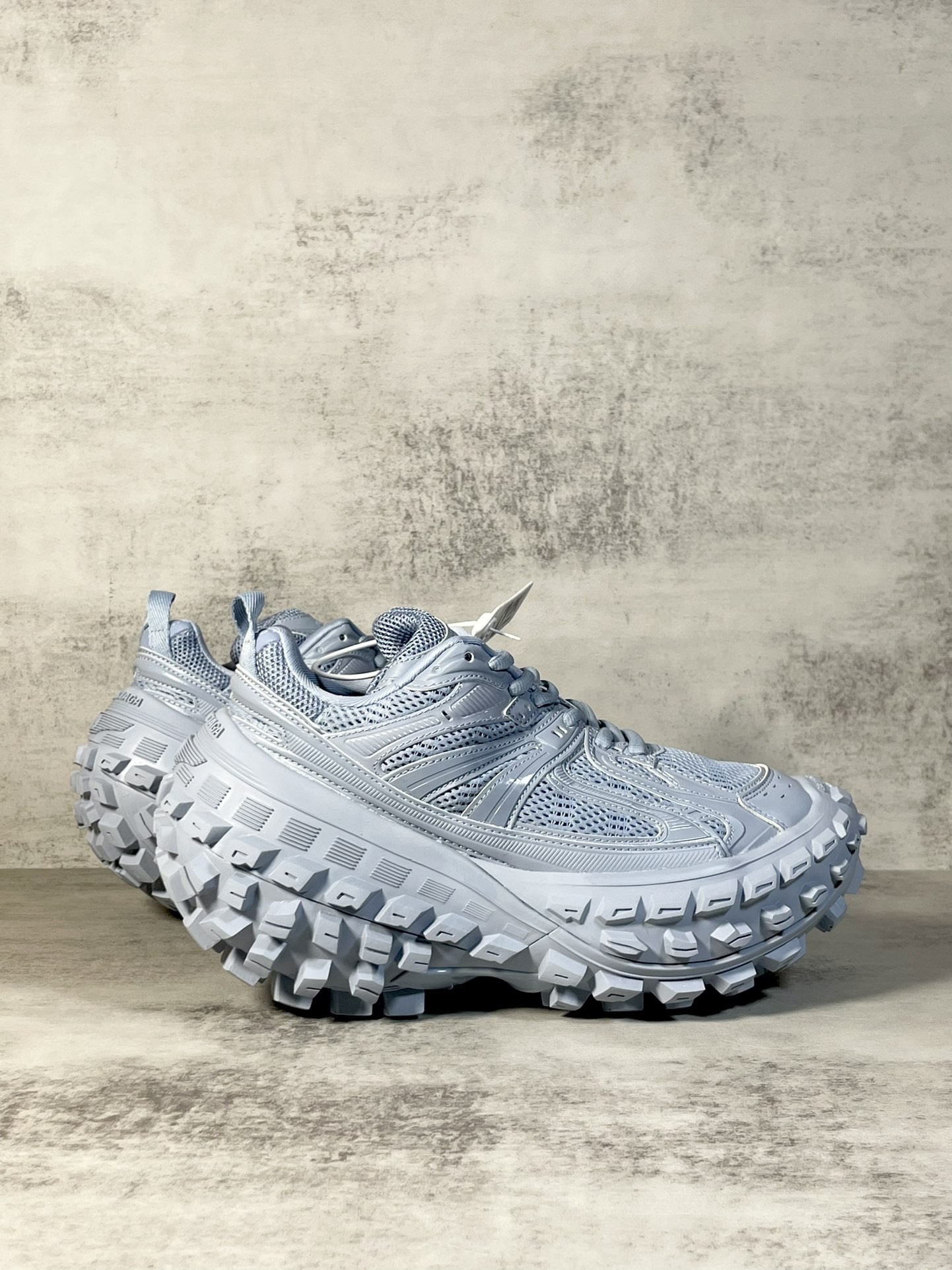 Balenciaga Bouncer Defender Blue Mesh Nylon Rounded Chunky Tire Sole Sneakers /10A - KAIROO