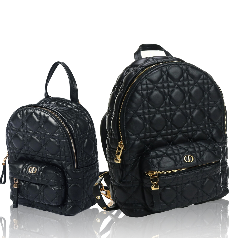 DIOR Cannage Pattern Sheep Leather Backpack bag