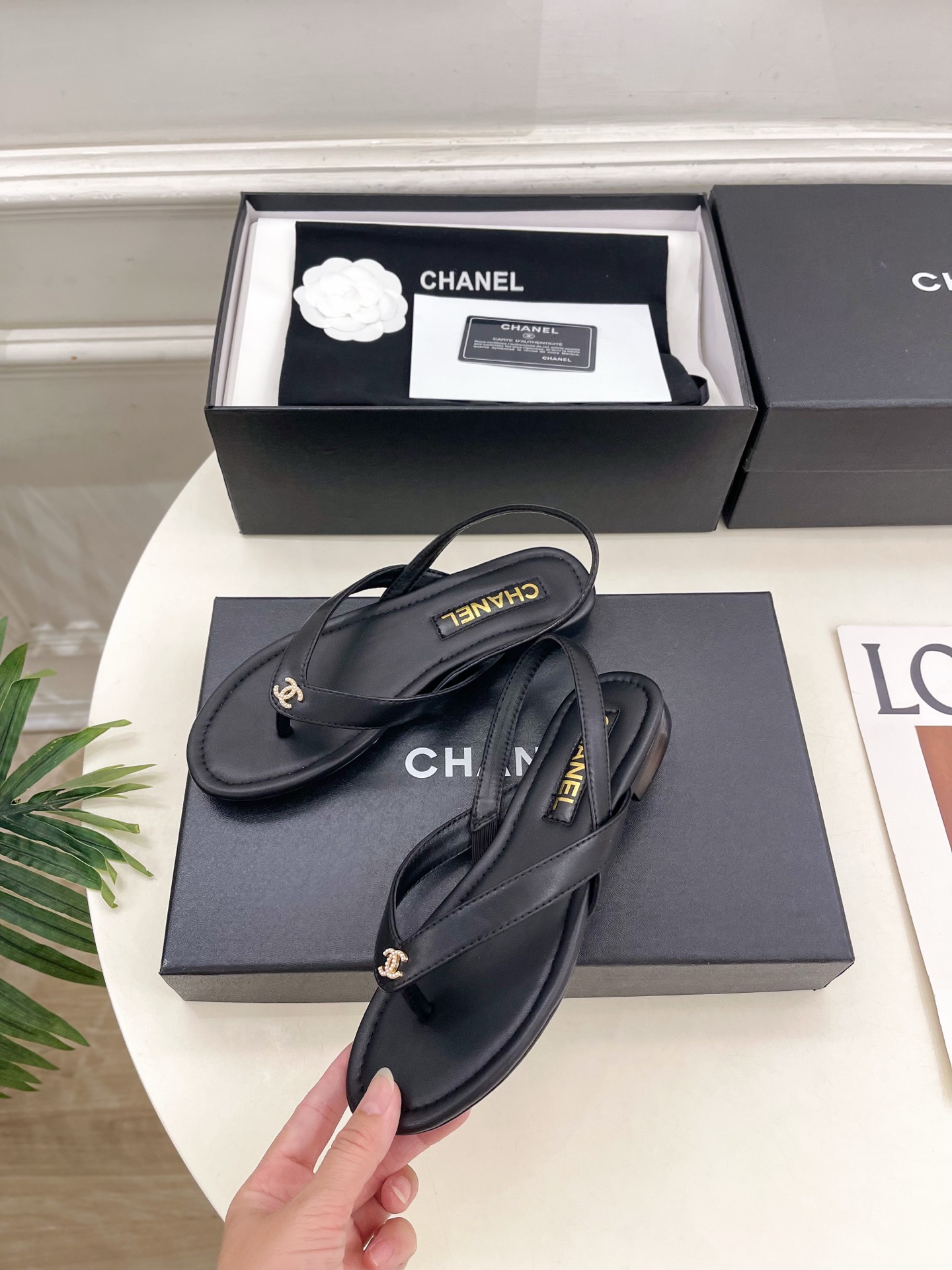 Chanel New Leather Flip-Flop