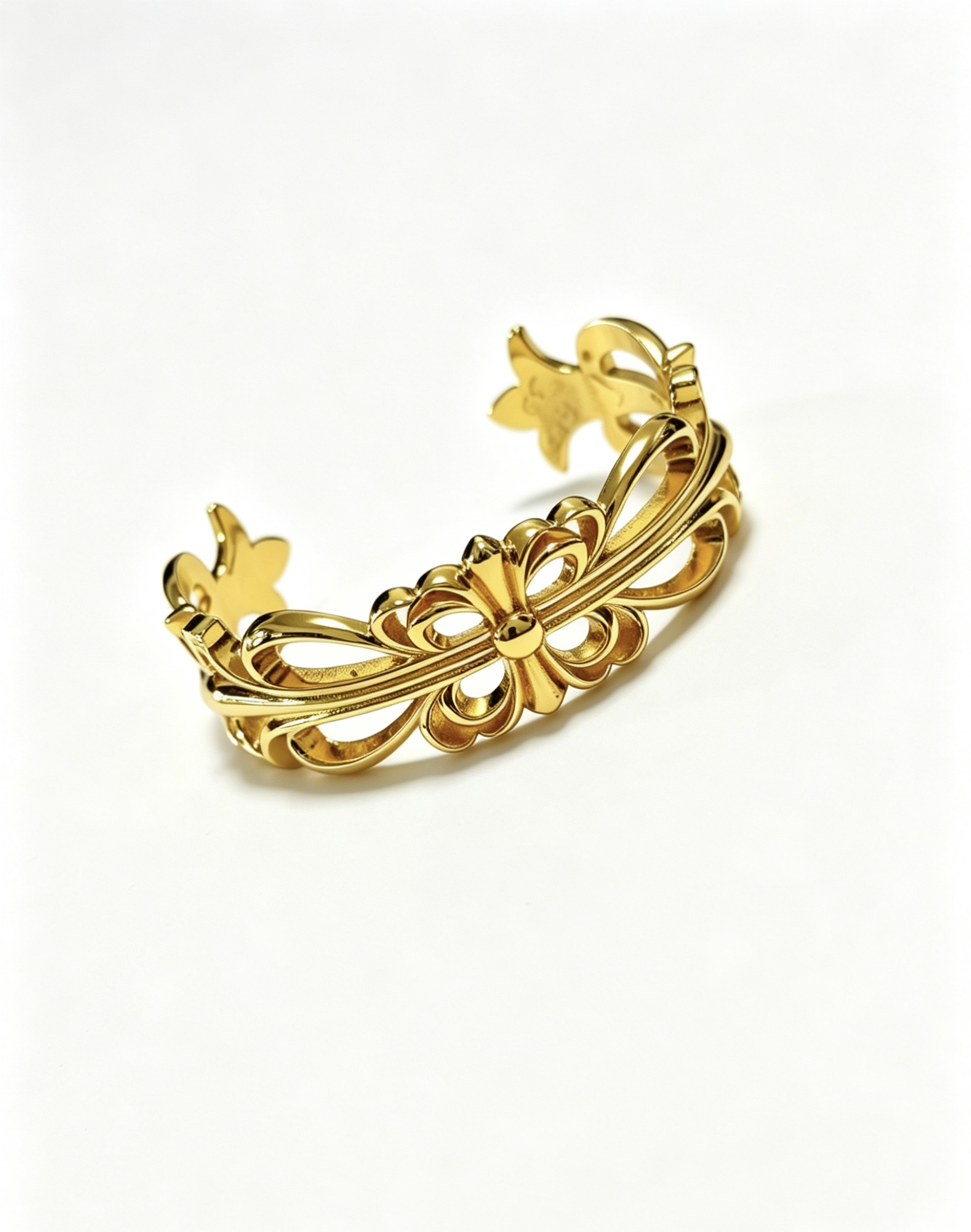 Chrome Hearts Gold Open Bracelet