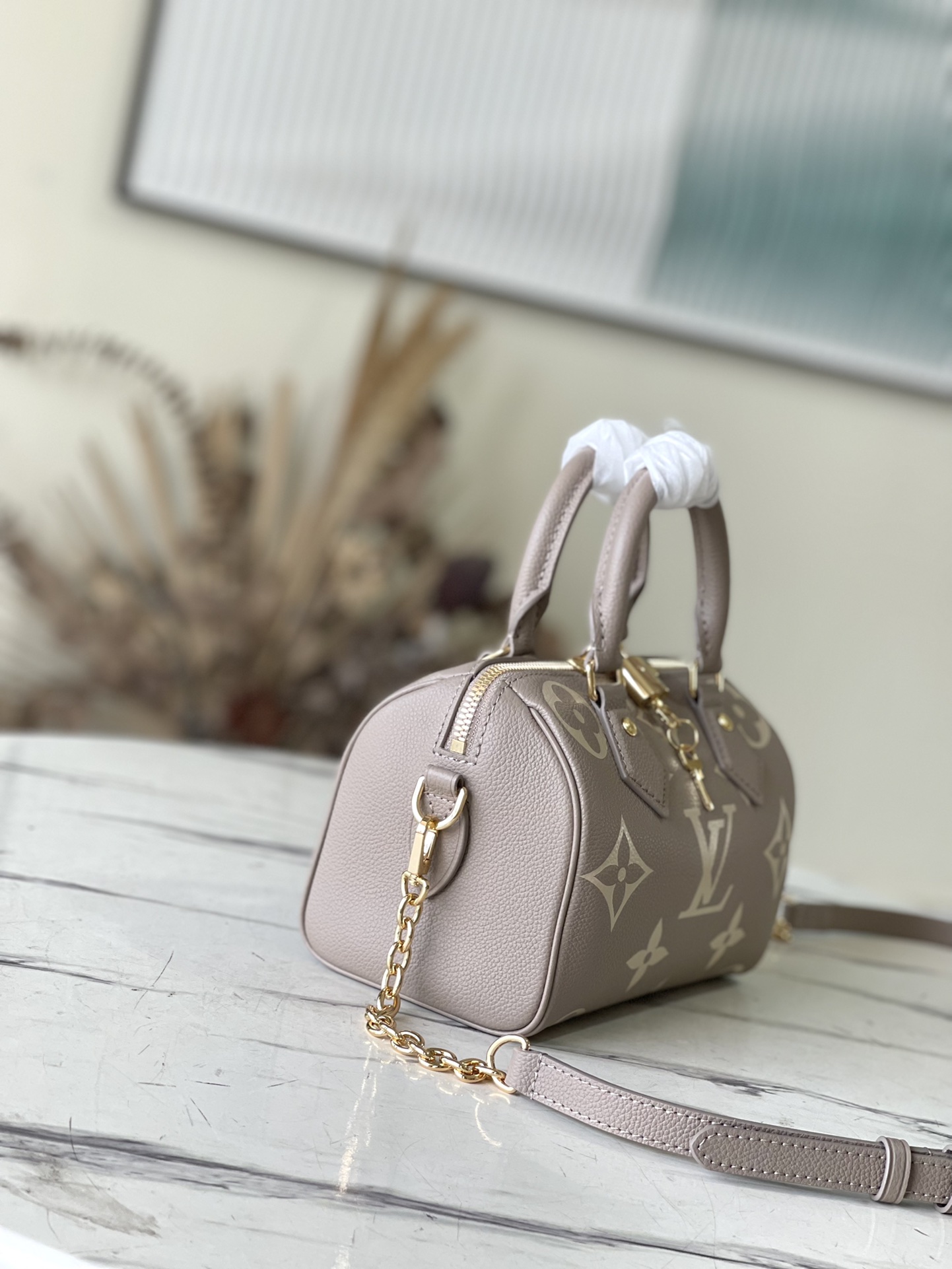 Louis Vuitton LV Speedy Bandouliere Grey M46575