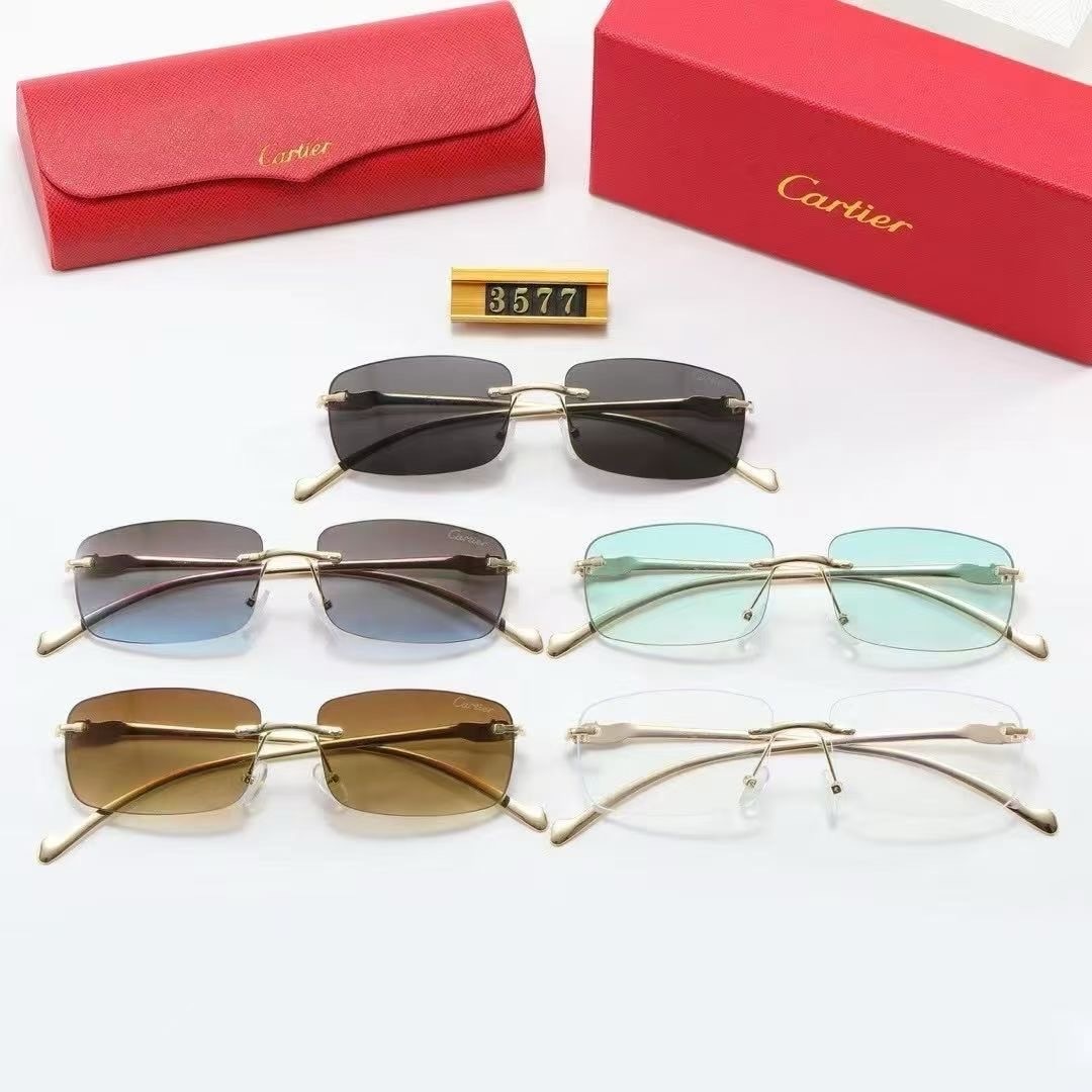 Cartier Panther Business Rimless Sunglasses Top quality - KAIROO