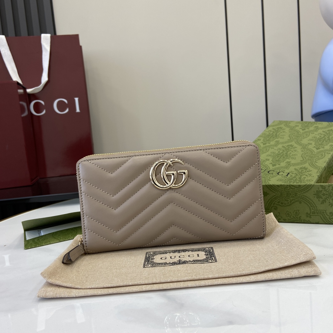 Gucci GG Marmont zip around wallet 443123