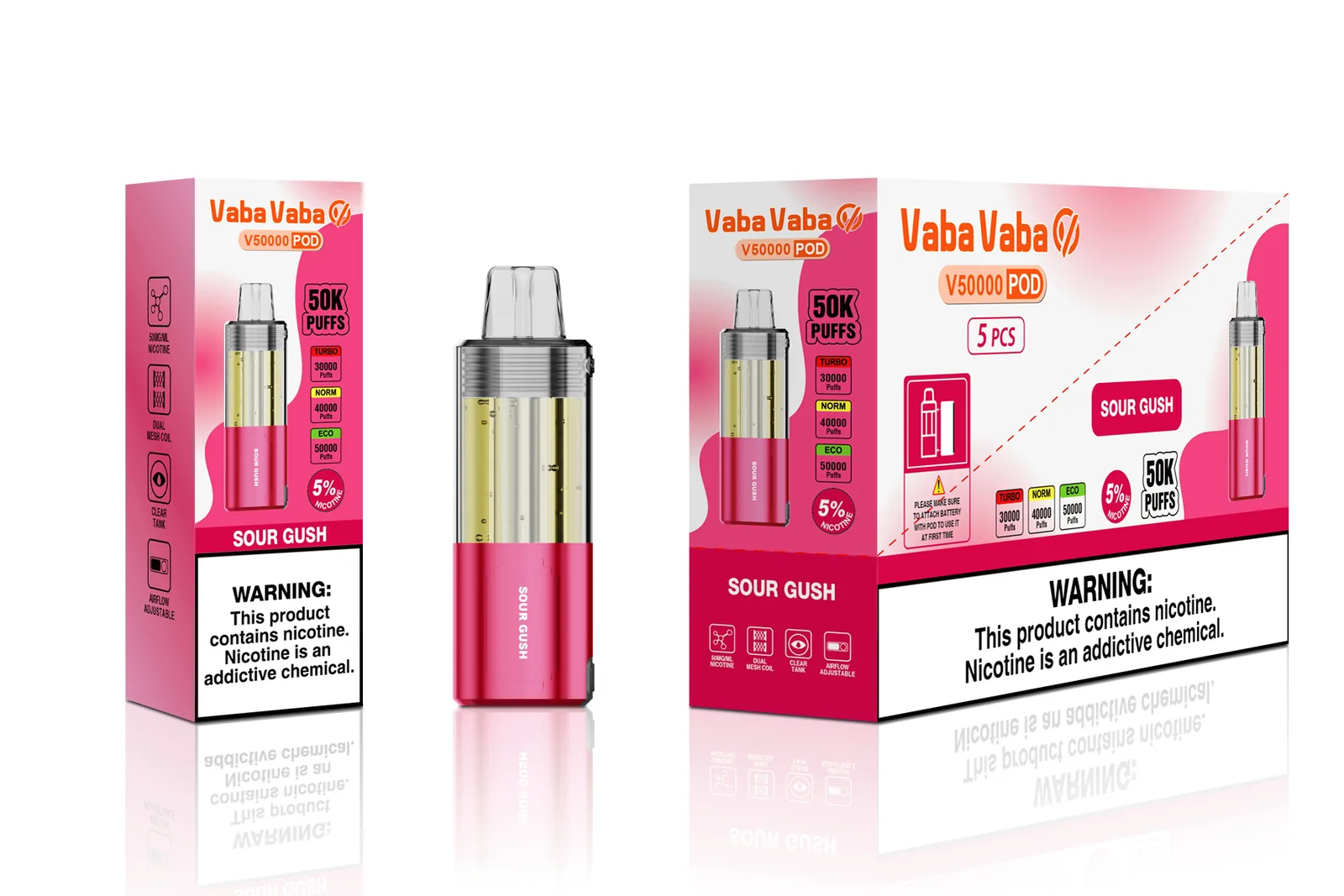 Vaba Vaba V50K replacement pod - Sour Gush packaging