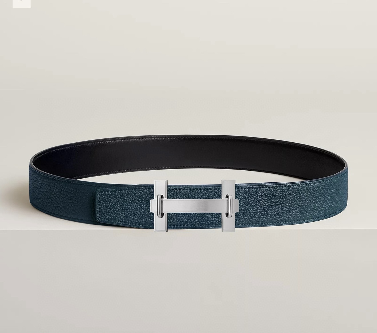 Hermes H jumping Reversible Leather Belt 3.8cm