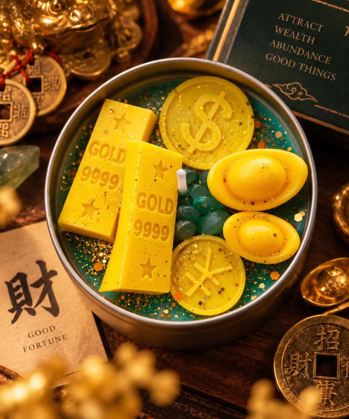 Wealth Candle – Eastern Inspired Aromatherapy Candle for Abundance & Prosperity Ritual