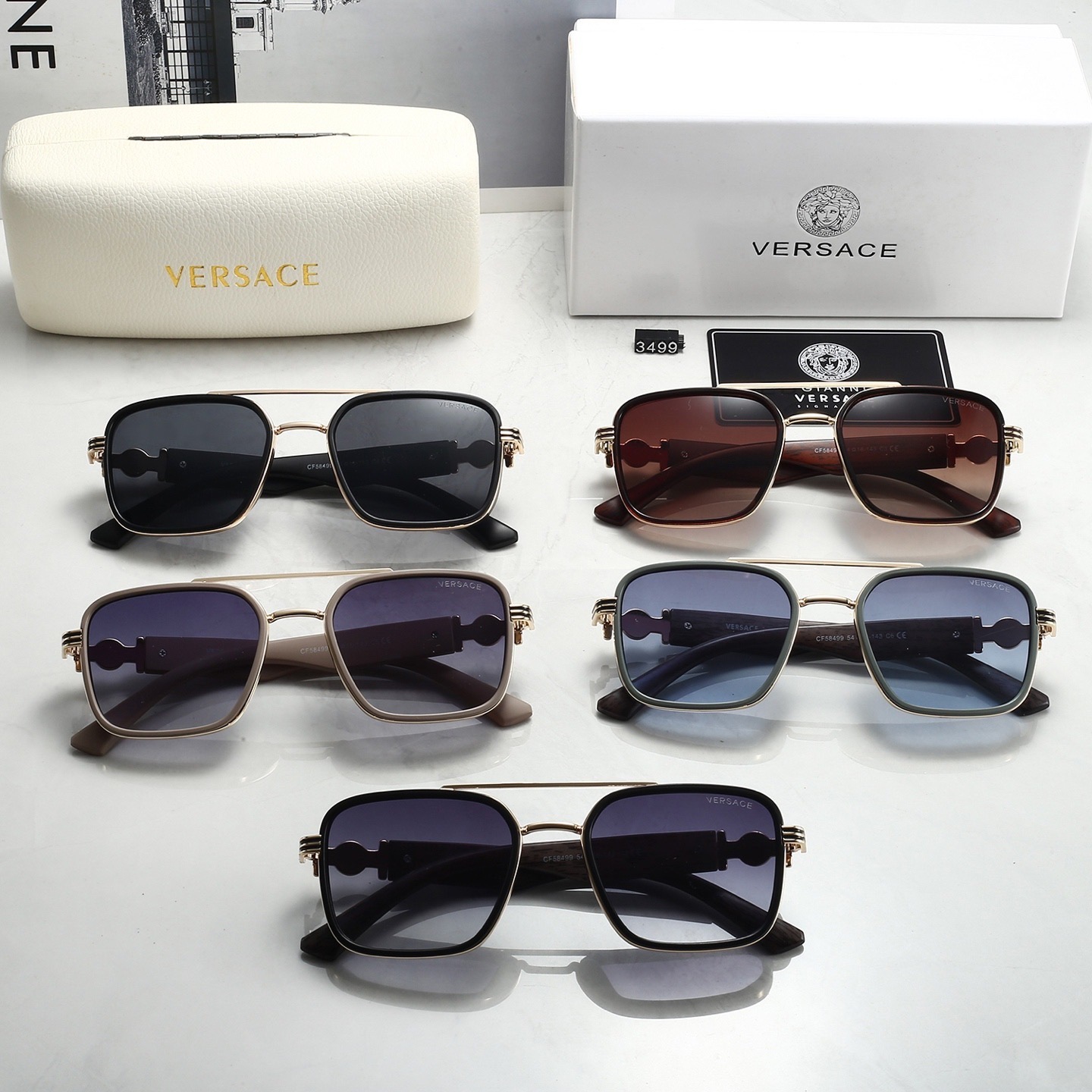 Versace Medusa Icon Oversized Shield Sunglasses Top quality - KAIROO