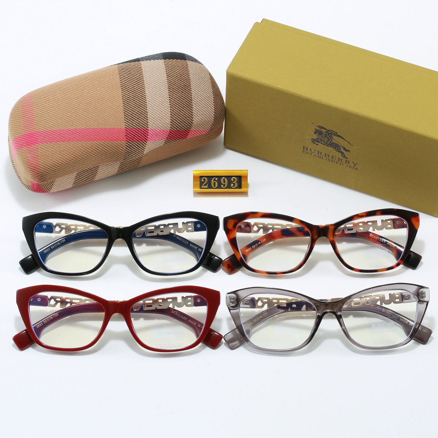 Burberry Cut-Out Logo Detail Cat-Eye Fashionable Sunglasses - KAIROO