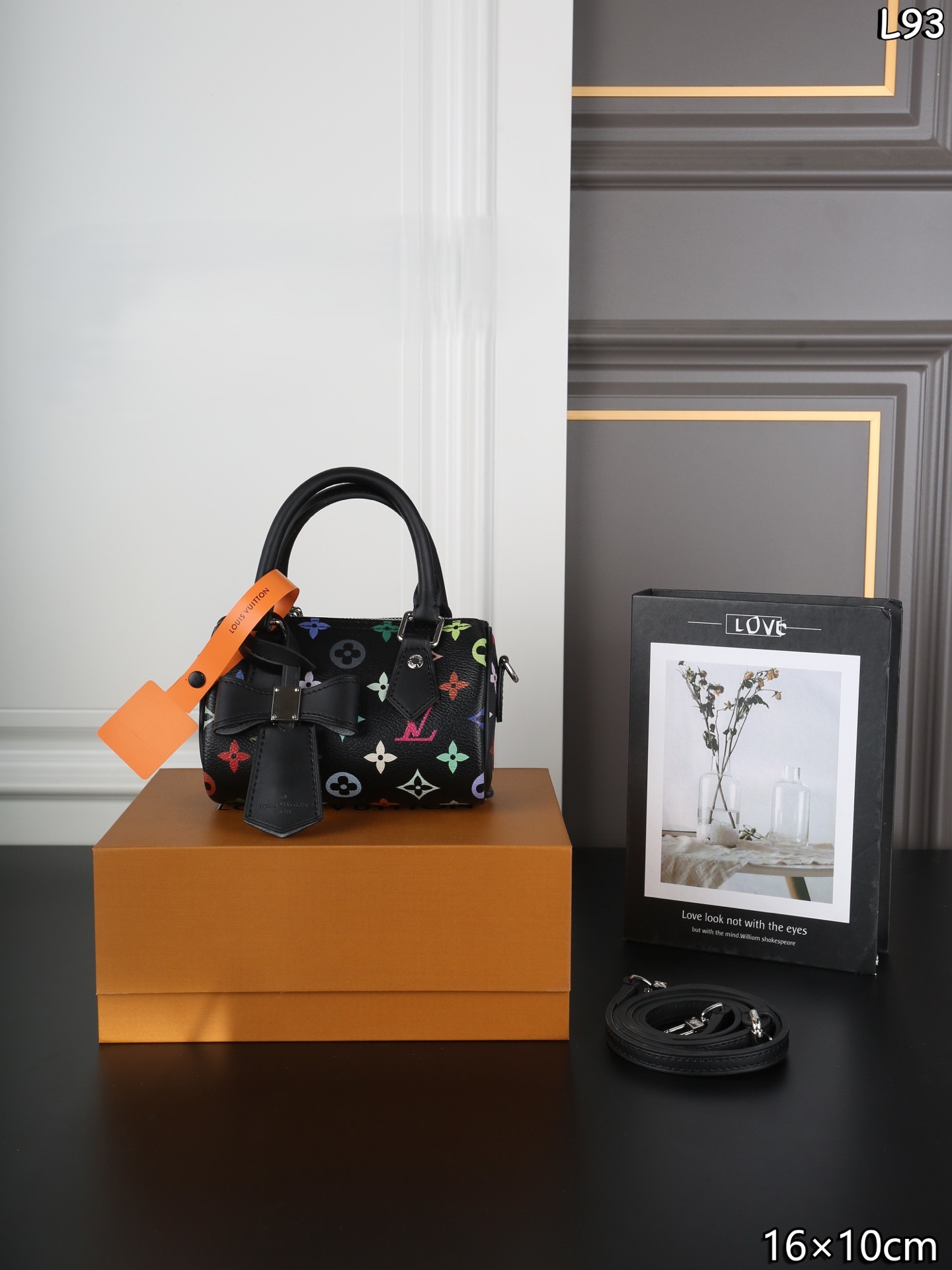 Louis Vuitton x Takashi Murakami LV Speedy Nano 16 Multicolor Black Silver HW Boston Top Handle Crossbody Bag - KAIROO