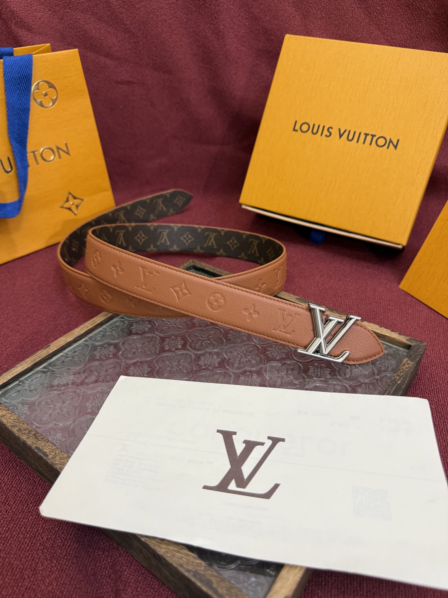 LV Initial Reversible Belt 3.0cm