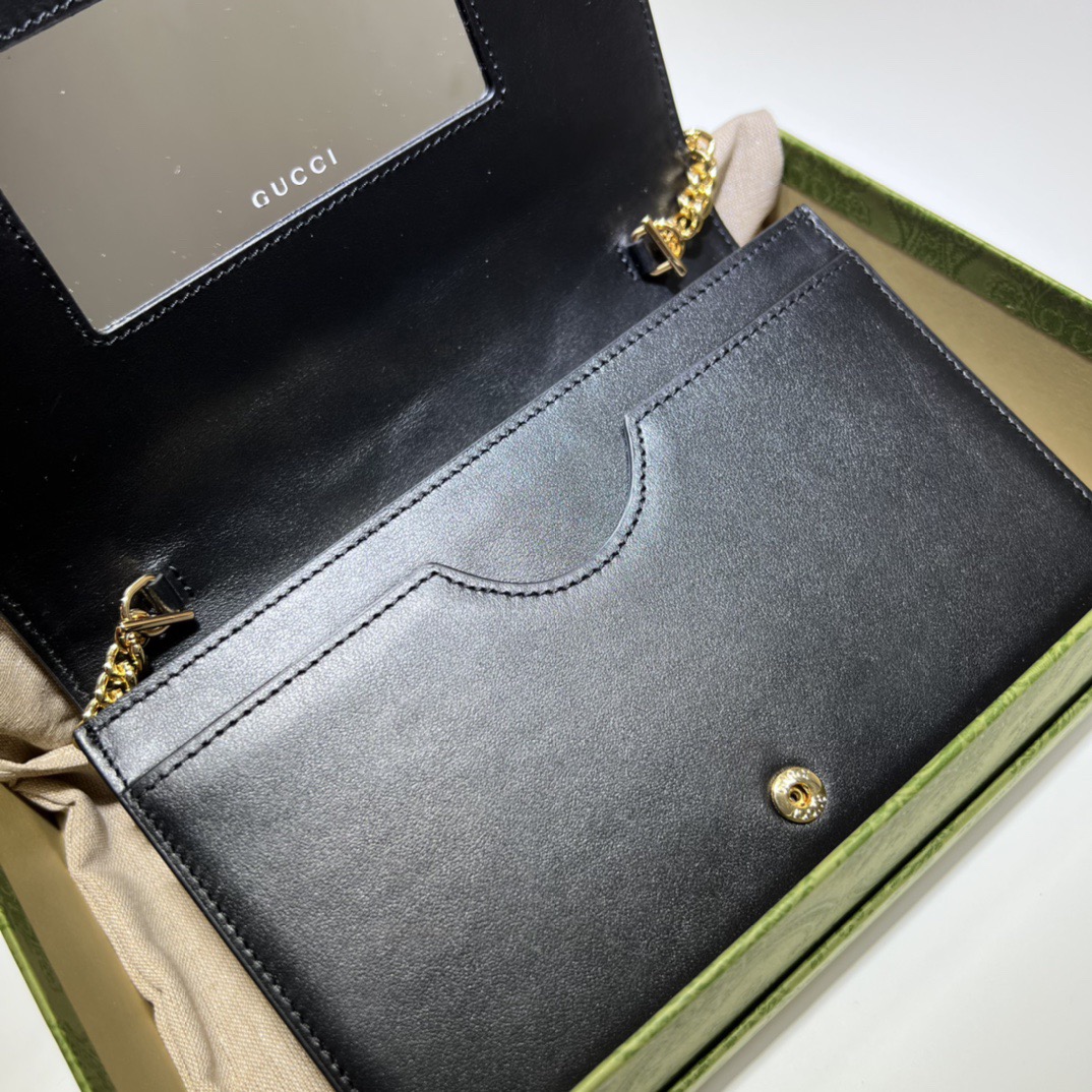 Gucci GG Marmont Quilted Chain Bag Black