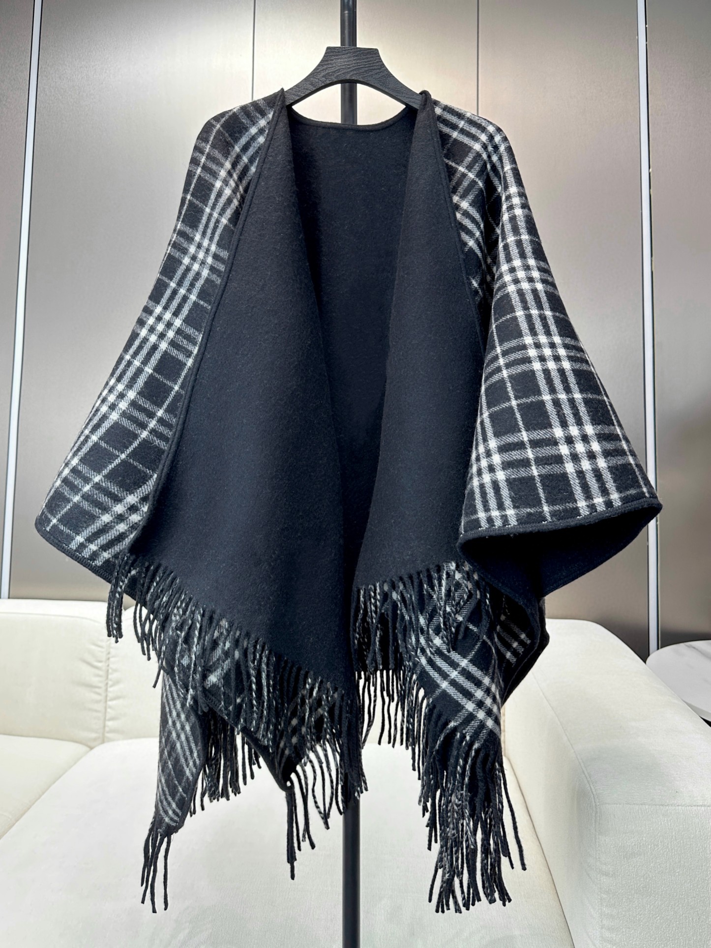 Burberry Reversible Cashmere and Wool Cape