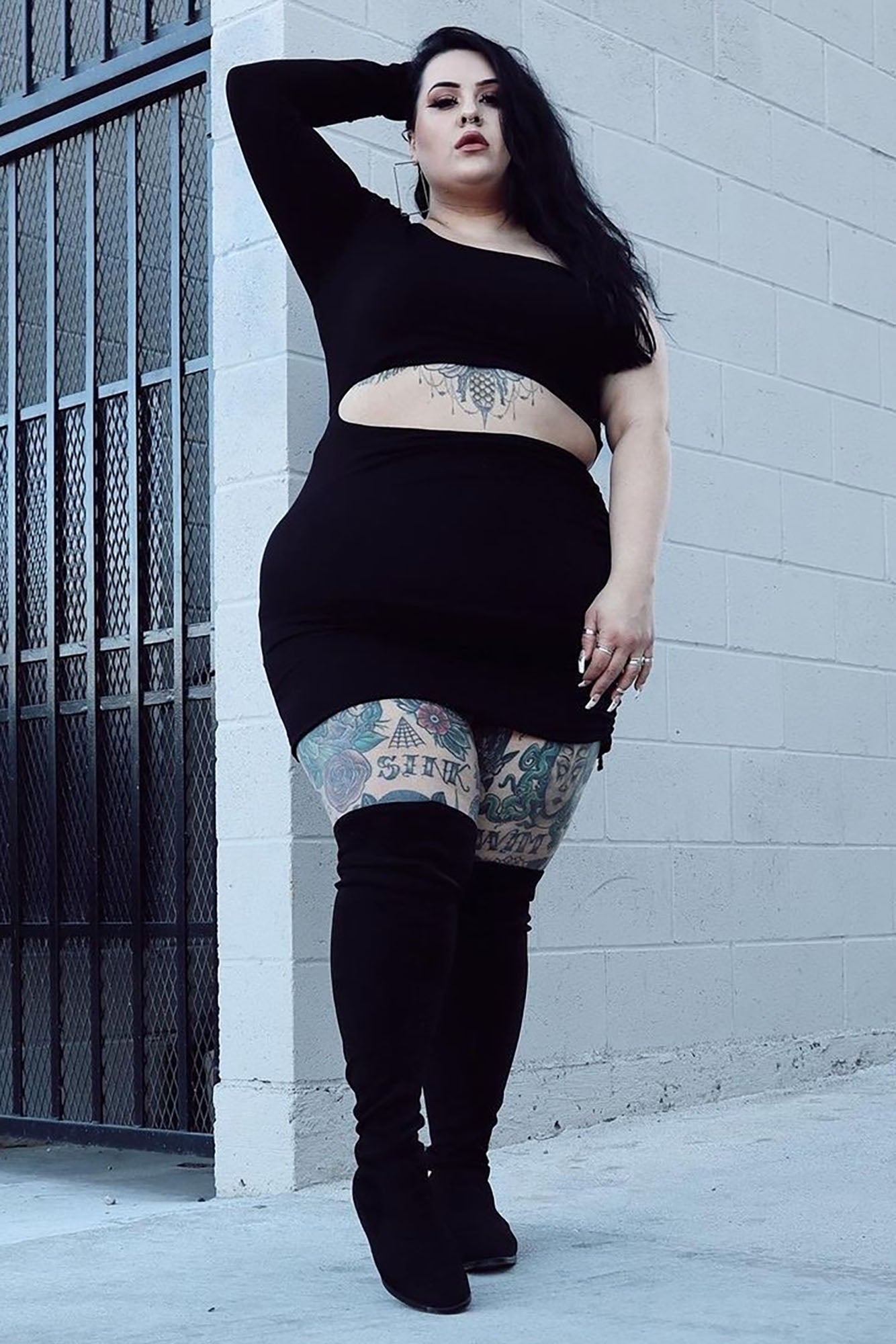 Mingle Sensation One Shoulder Mini Dress - Black